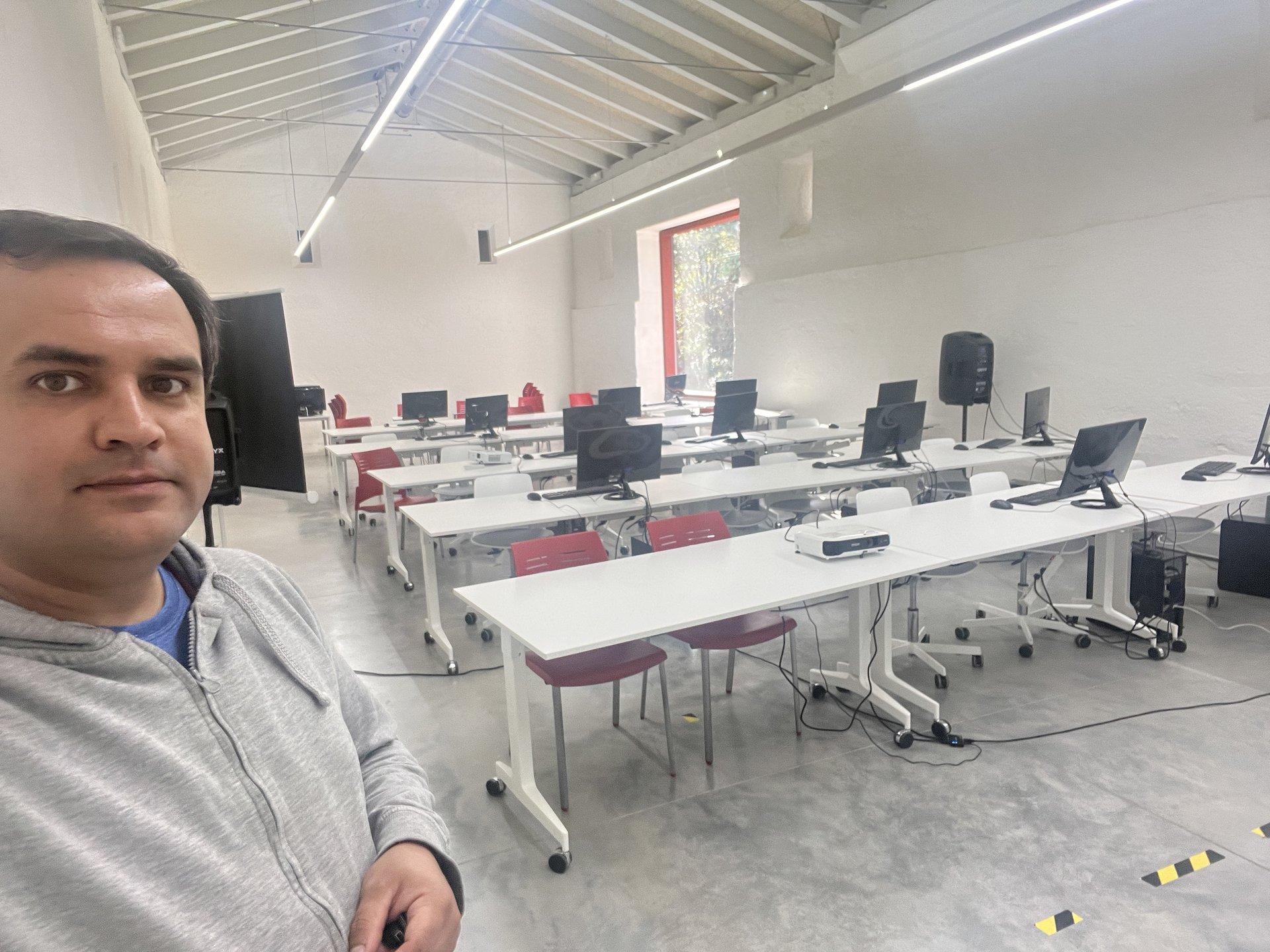 Aula técnica de informática en el Centro de Formación de Santiago de Compostela