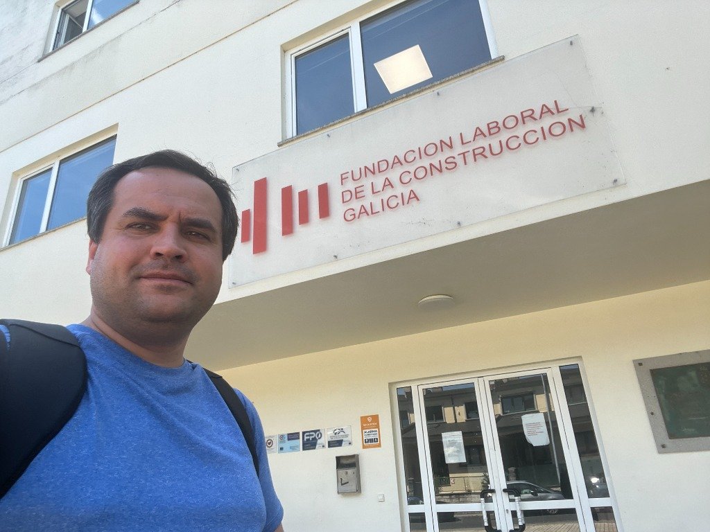 Pablo Freiría Lorenzo en la sede de la Fundación Laboral de la Construcción de Galicia en Lugo para el curso de Presto de 60 horas