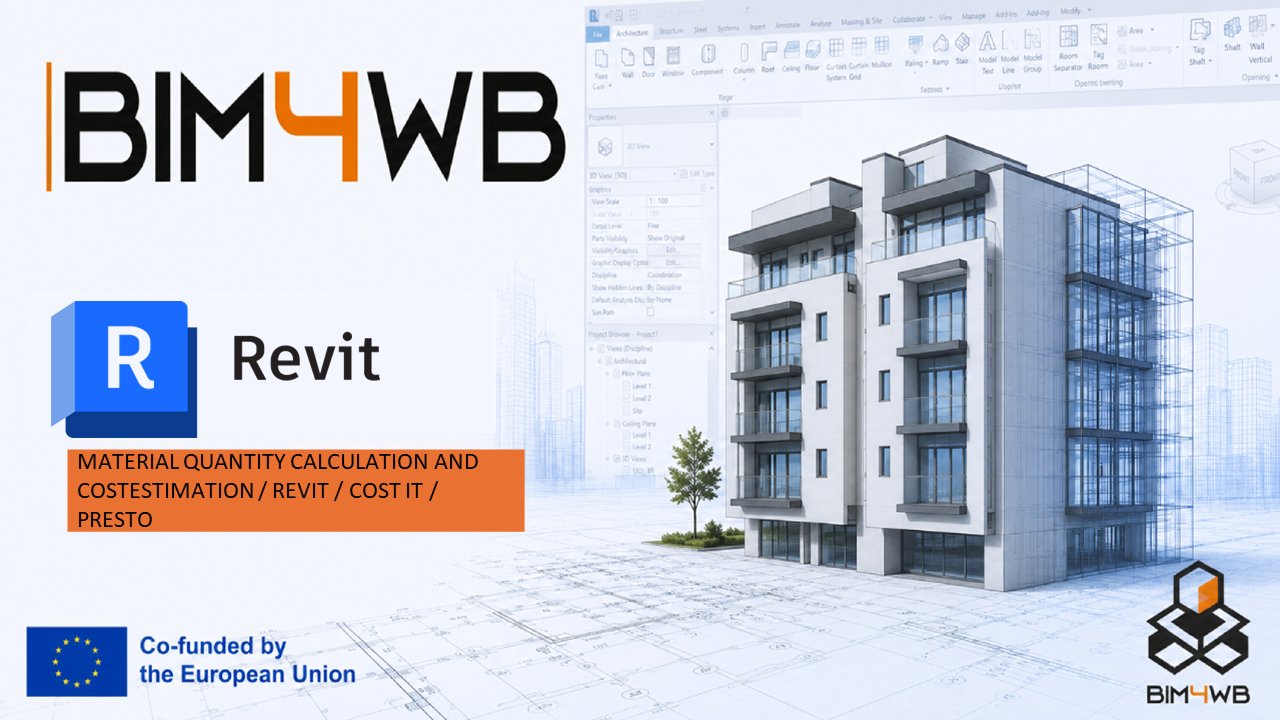 Tablas de extracción automática de mediciones de materiales y cálculo de costes en Revit