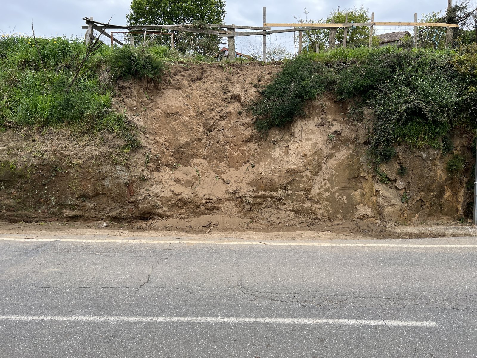Plano de deslizamiento de tierras en Vigo